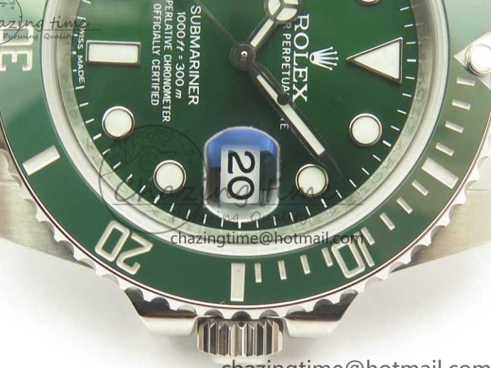 Best Edition Free LV Cover) SA3135( R Green DJF Ceramic SS on Bracelet 116610 1:1 Submariner 0514